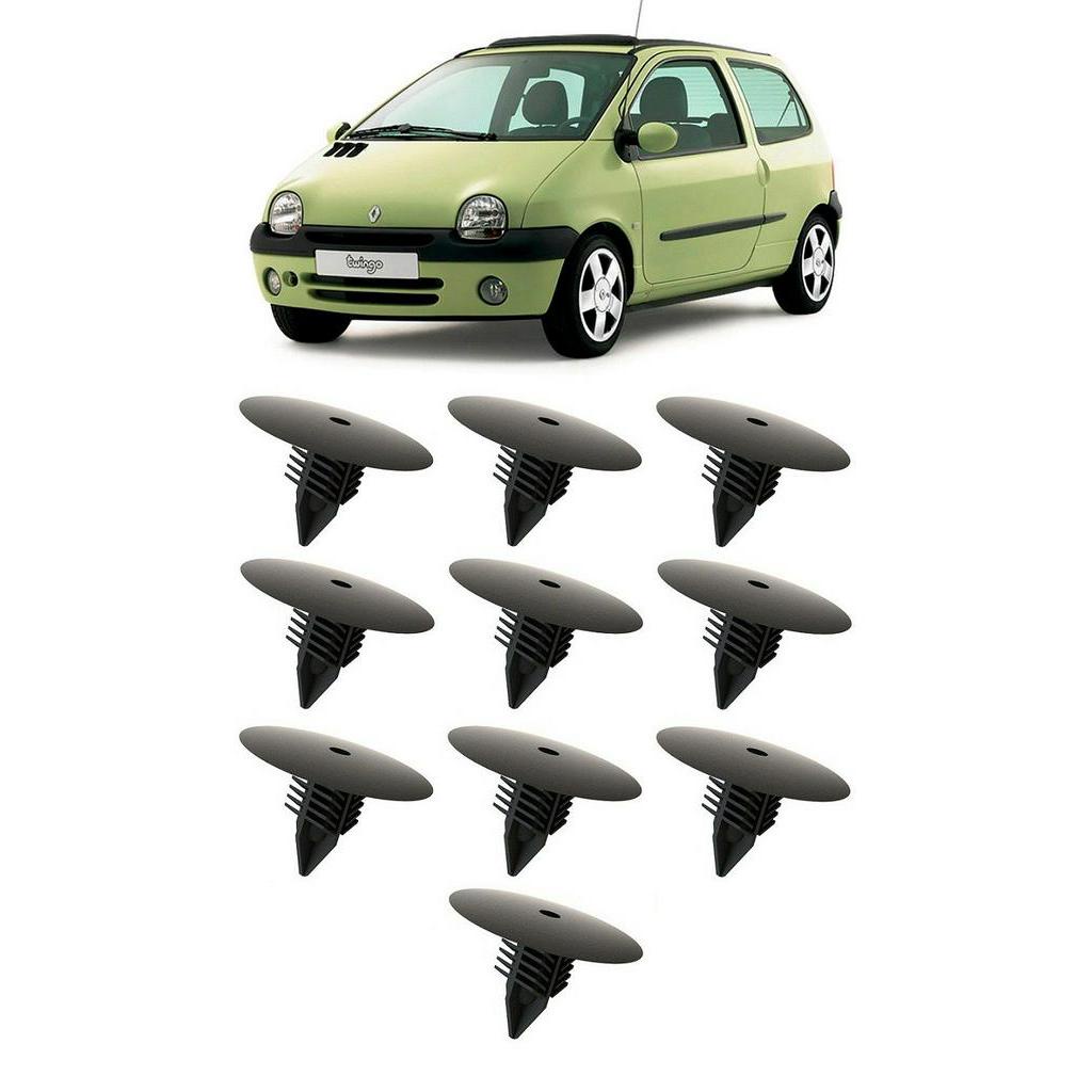 Kit 10 Grampo Presilha do Parabarro Twingo 1994 1995 1996 1997 1998 1999 2000 2001 2002 2003