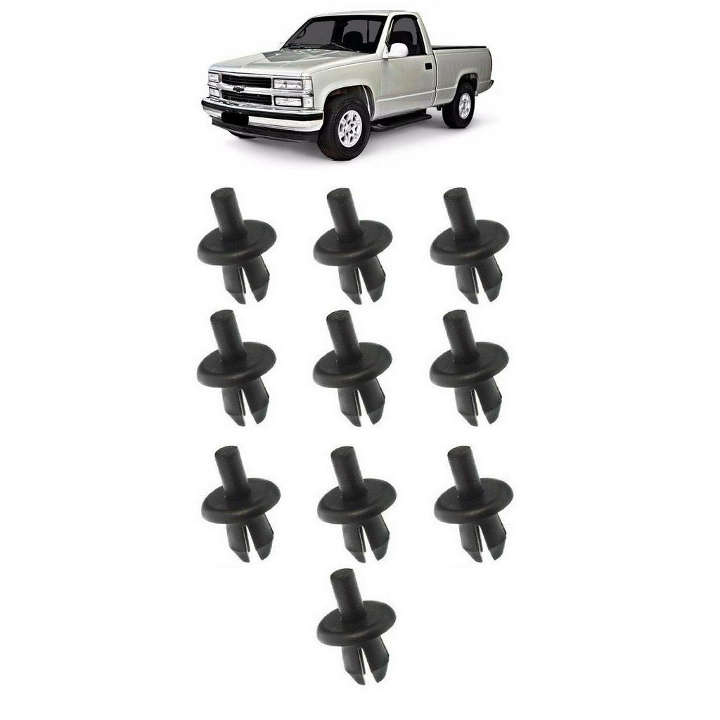 Kit 10 Grampo Presilha do Parabarro Silverado 1992 1993 1994 1995 1996 1997 1998 1999 2000 2001 2002