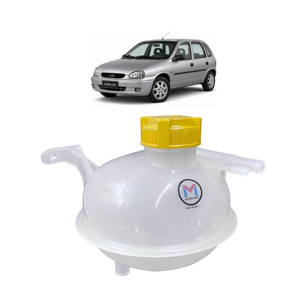 Reservatório água radiador Chevrolet Corsa 16v 1993 1994 1995 1996 1997 1998 1999 3 saídas Marvini