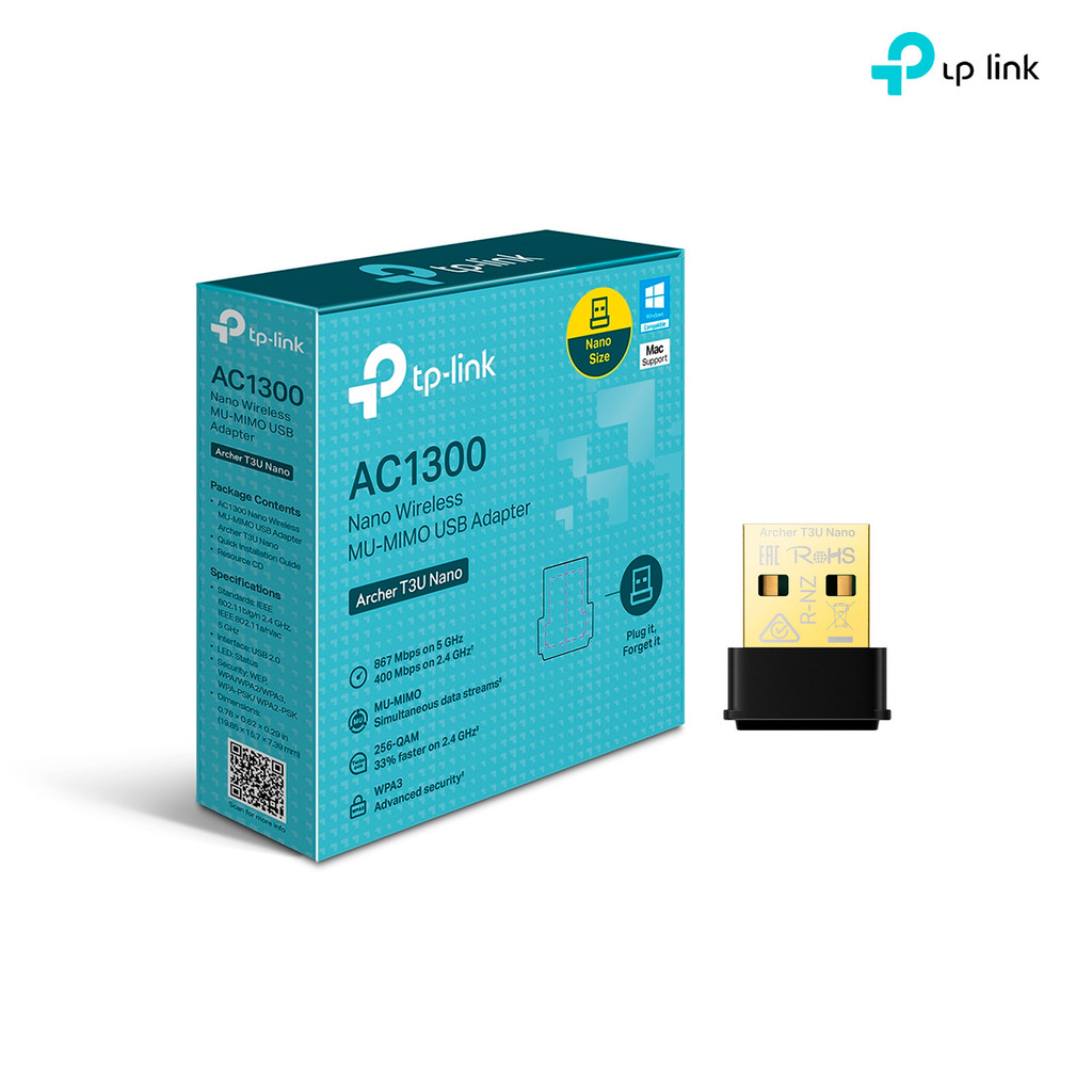 Adaptador USB WI-FI Archer T3U Nano Tp-link AC1300 Mu-Mimo High Speed