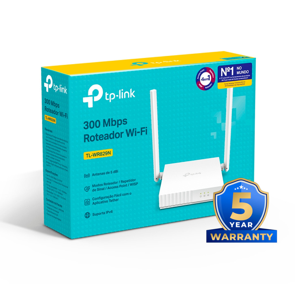 Roteador Repetidor Wisp e Access Point Tp-link WR829N 300mbps Ipv6 4 Em 1 Branco