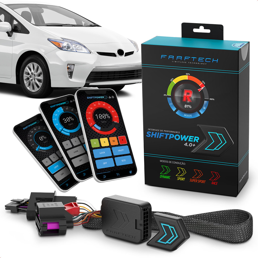Chip Módulo Acelerador Shiftpower Tira Delay Pedal Sp26+ Toyota Prius 2010 a 2015