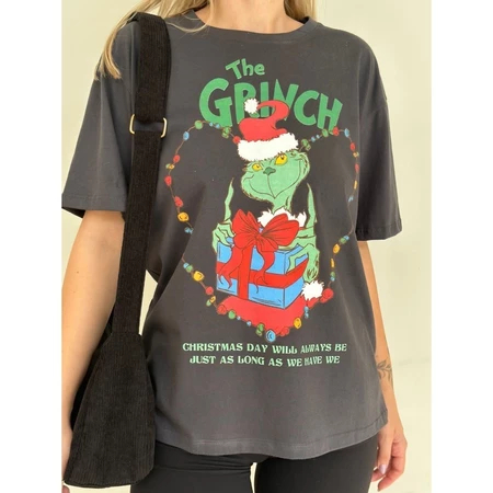 Camiseta Grinch Natal Fim de Ano Algodão Estampada Lançamento