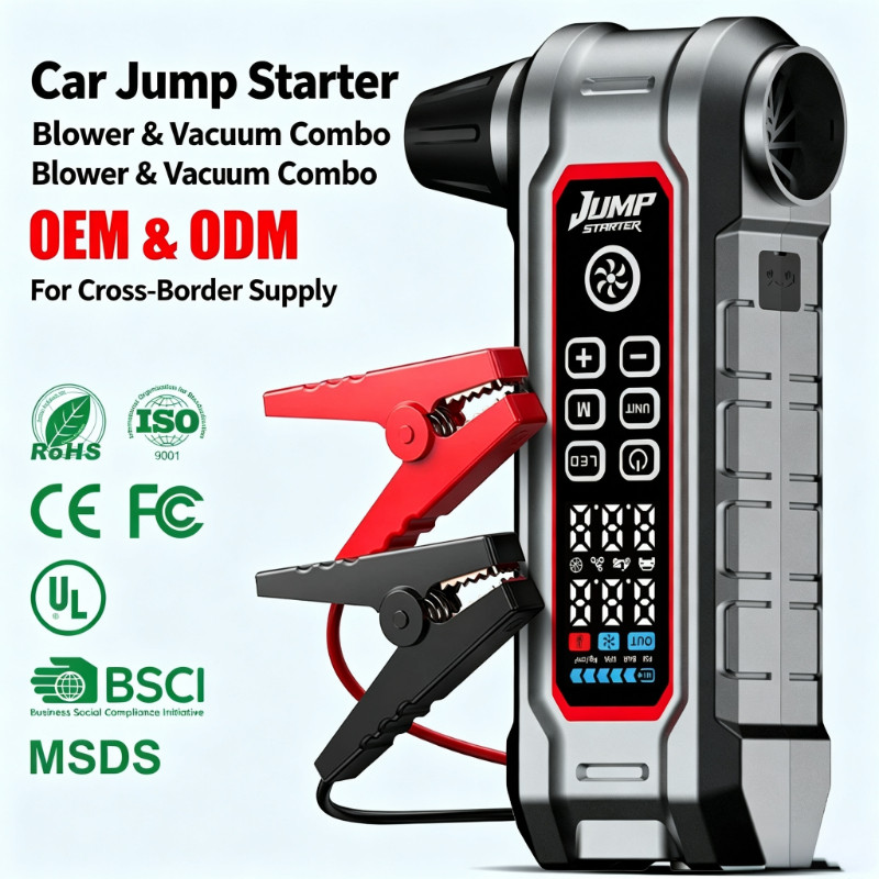 M9 Jump Starter Bomba De Ar Turbo Ventilador Vácuo 1500A 12V 150PSI 90000RPM 7000Pa 10000mAh Para Carro SUV