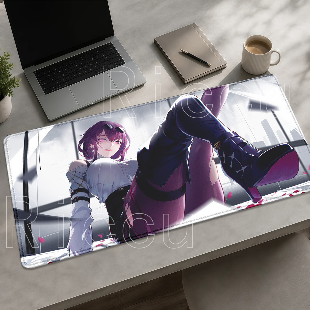 Trilho Estrela Kafka Honkai‌ HSR Mousepad Gaming Office Overlock Esports Mouse Pad Teclado Para PC Base Antiderrapante H
