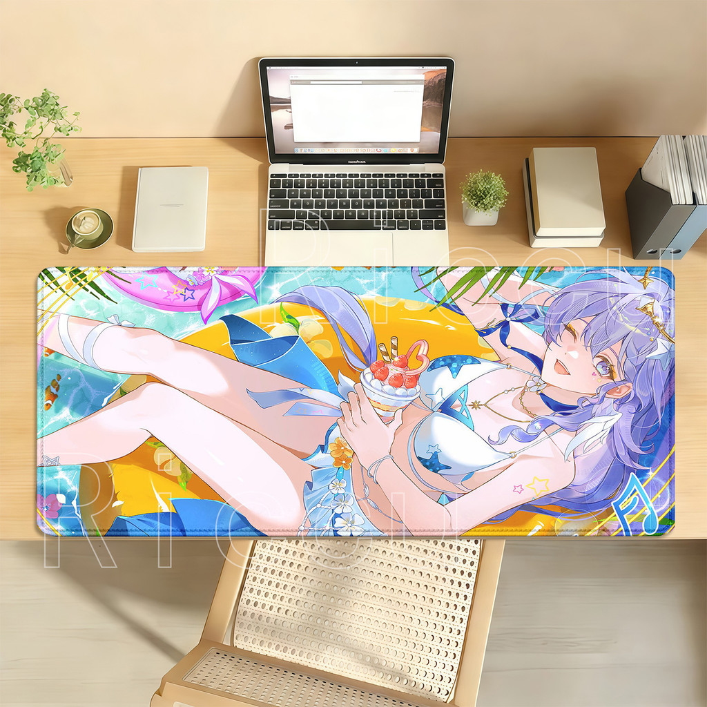 Gaming HSR Robin Summeretto Honkai Estrela Ferroviário Mouse Pad XXL Base Antiderrapante Escritório Overlock Mousepad Im