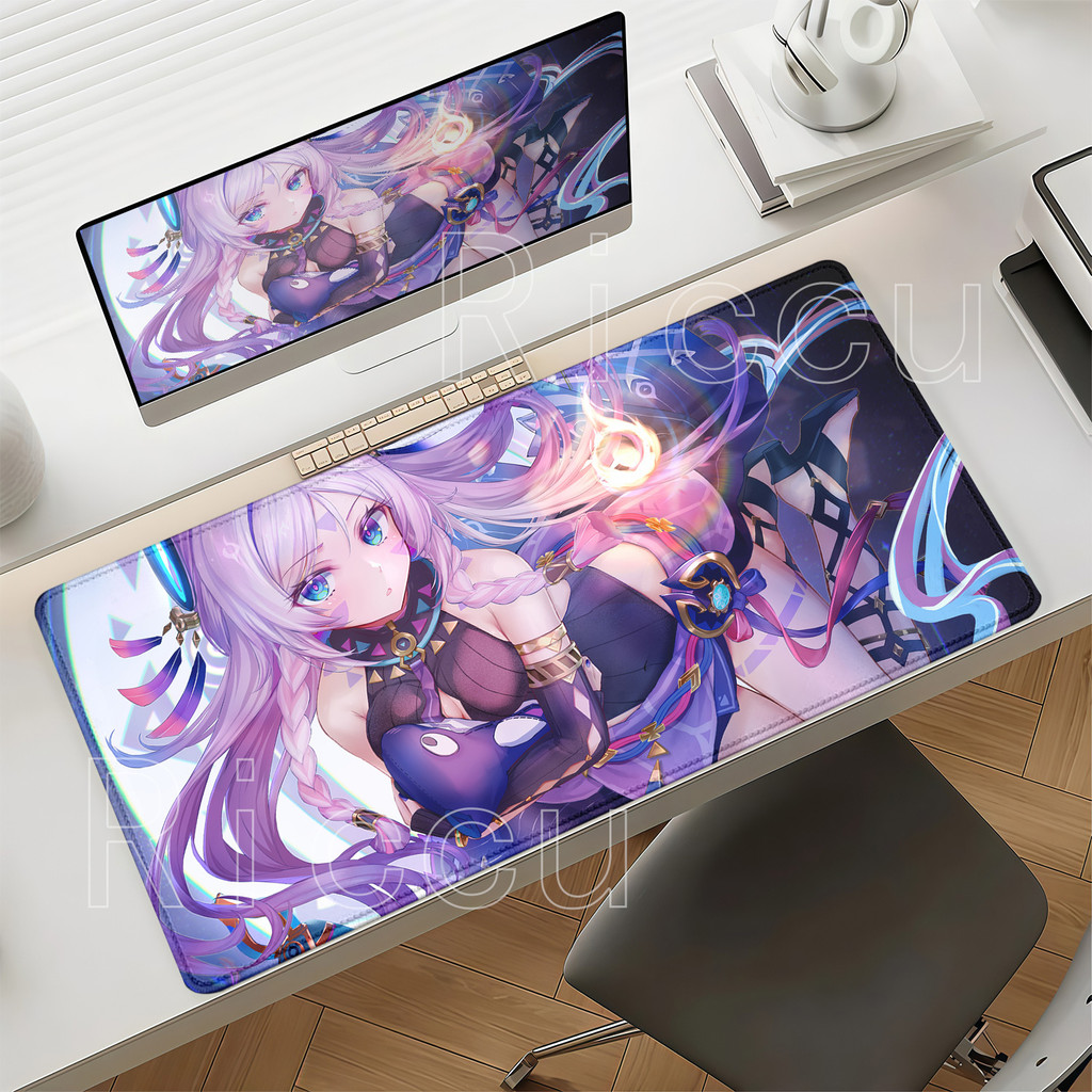 Citlali Genshin Impacto Gaming Mouse Pad Base Antiderrapante Teclado Overlock Mousepad Grandes Acessórios De Escritório