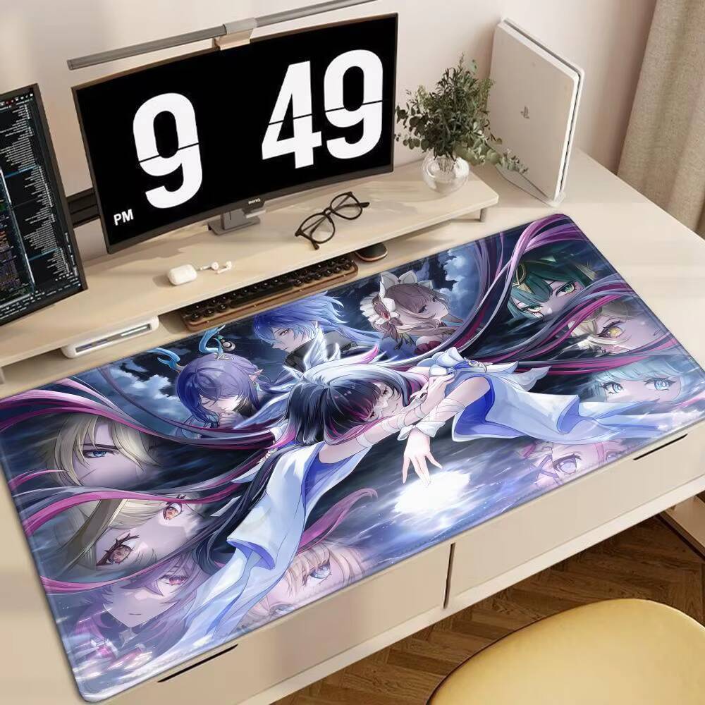 Gaming Genshin Impacto Columbina Kawaii Mouse Pad anime overlock Grande Mousepad Jogo De Computador Borracha XXL HD Impr