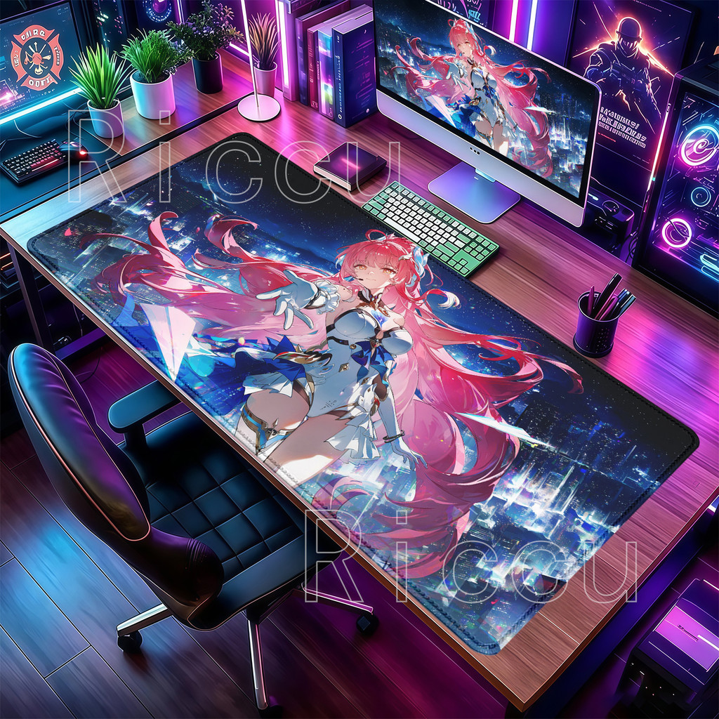 Mouse Pad Aemeath Gaming Wuthering Ondas HD Impressão Teclado Escritórios Acessórios Overlock Tapete De Mesa Antiderrapa