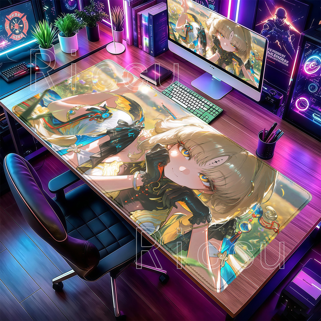 Mouse Pad Suisui‌ Yangyang Wuthering Waves PC Gaming WuWa Offices Overlock Maior Mousepad Impressão HD Anime Girl Tapete