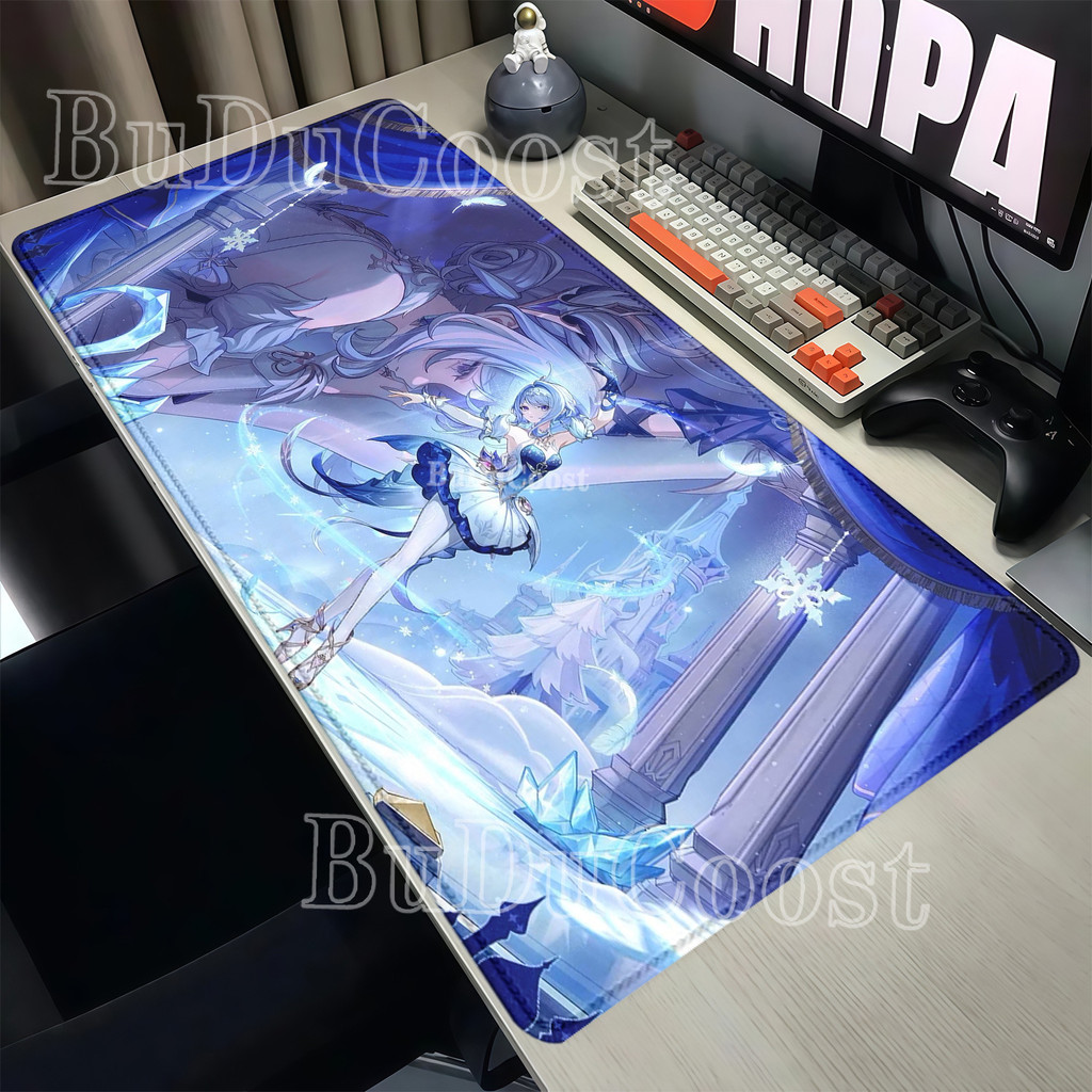Mouse Pad Odette Gaming Genshin Impacto PC Teclado De Borracha Maior Overlock Esports Mousepad Escritório Antiderrapante