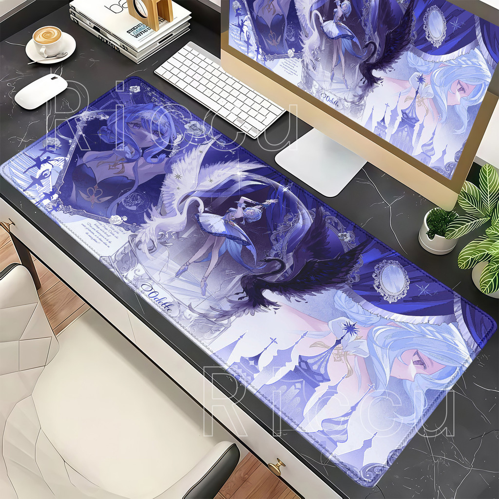 Mouse Pad Odette PC Gaming Genshin Impacto Teclado De Borracha Overlock Mousepad Base Antiderrapante Escritório Impressã