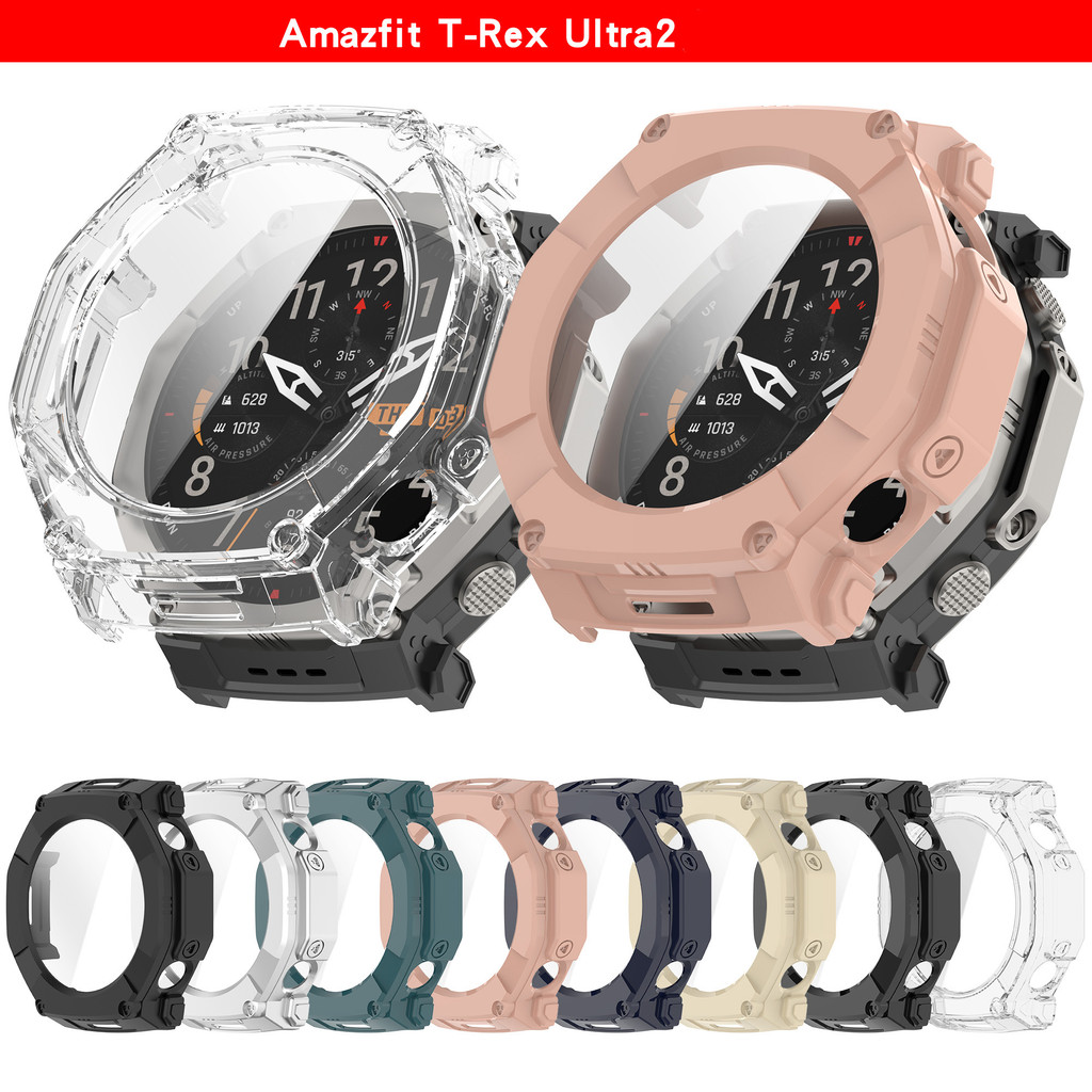 Vidro Temperado + Capa De PC Para Amazfit T-Rex Ultra 2 3 Pro Protetor De Tela Moldura Protetora Ultra2 Rex3 Case