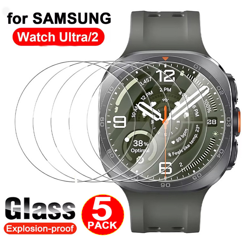 5 Pçs Filme Protetor De Tela Anti-Risco Para Samsung Galaxy Watch Ultra2 47mm Vidro Temperado HD Ultra 2026 2025