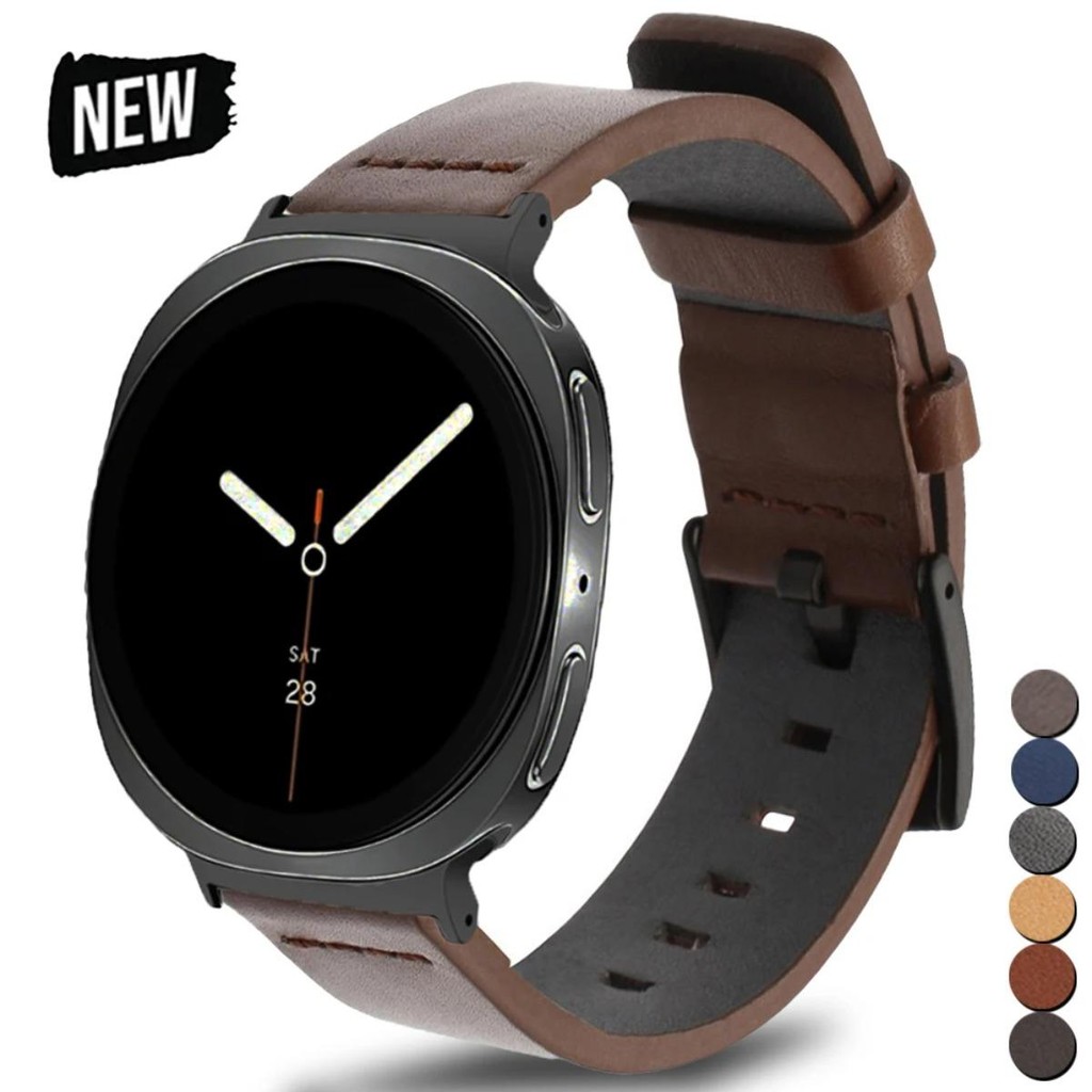 Nova Pulseira De Couro Para Samsung Galaxy Watch 9 Watch 8 40mm 44mm 8 Clássico Luxo Banda Ultra2 47mm Cinta Acessórios