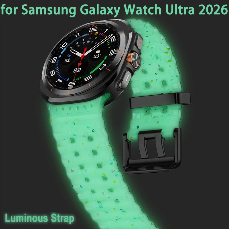 Pulseira Luminosa Para Samsung Galaxy Watch Ultra2 2026 47mm Esportiva De Silicone Ultra 2025 47mm