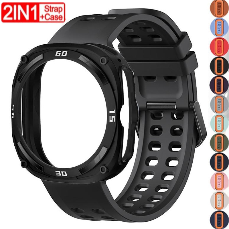Capa + Alça Para Samsung Galaxy Watch Ultra2 (2026) 47mm TPU Oca Silicone Pulseira Esportiva Ultra 47mm 2026