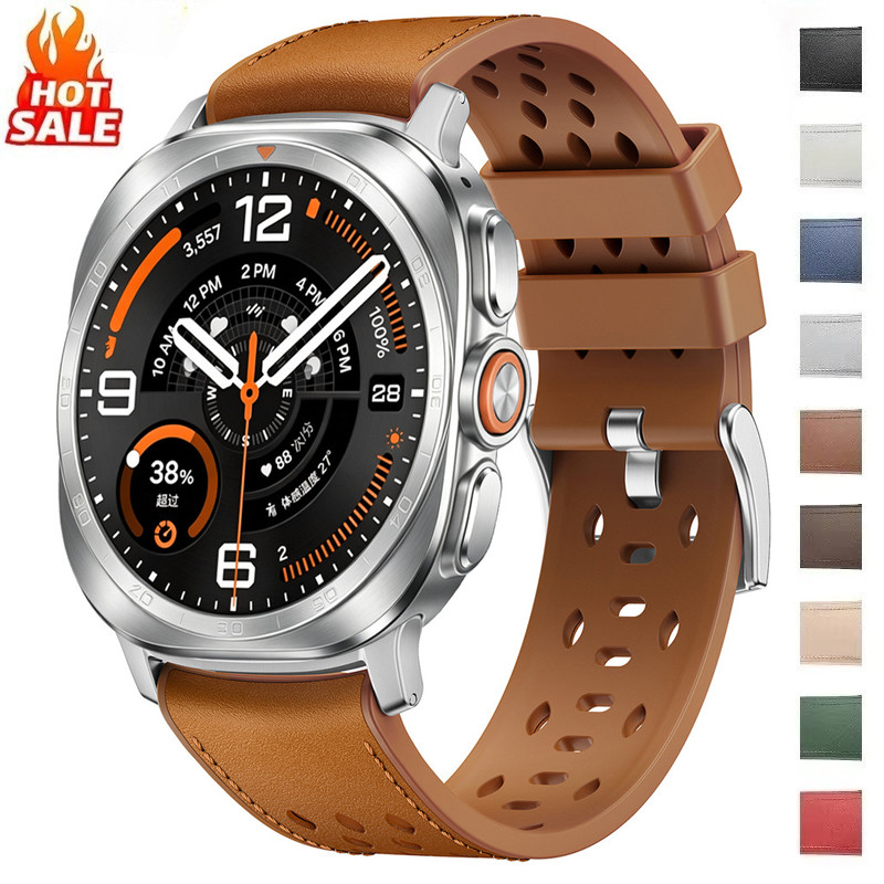 Pulseira De Silicone De Couro Para Samsung Galaxy Watch Ultra2 2026 47mm Ultra 47mm 2025/2024