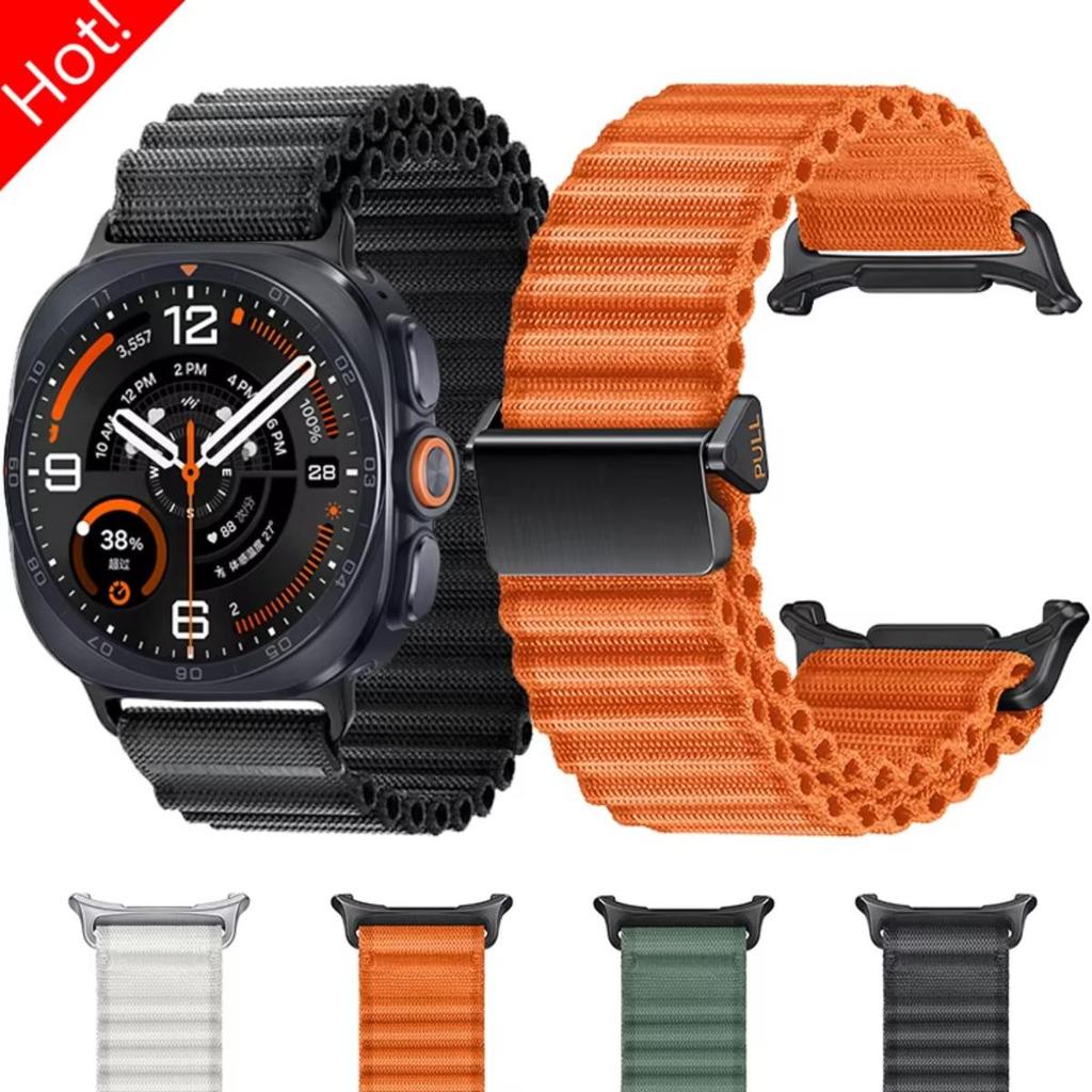 Trilha Banda De Náilon Para Samsung Galaxy Watch Ultra2 2026 47mm Ultra (2025) Pulseira Esportiva 47mm Correa