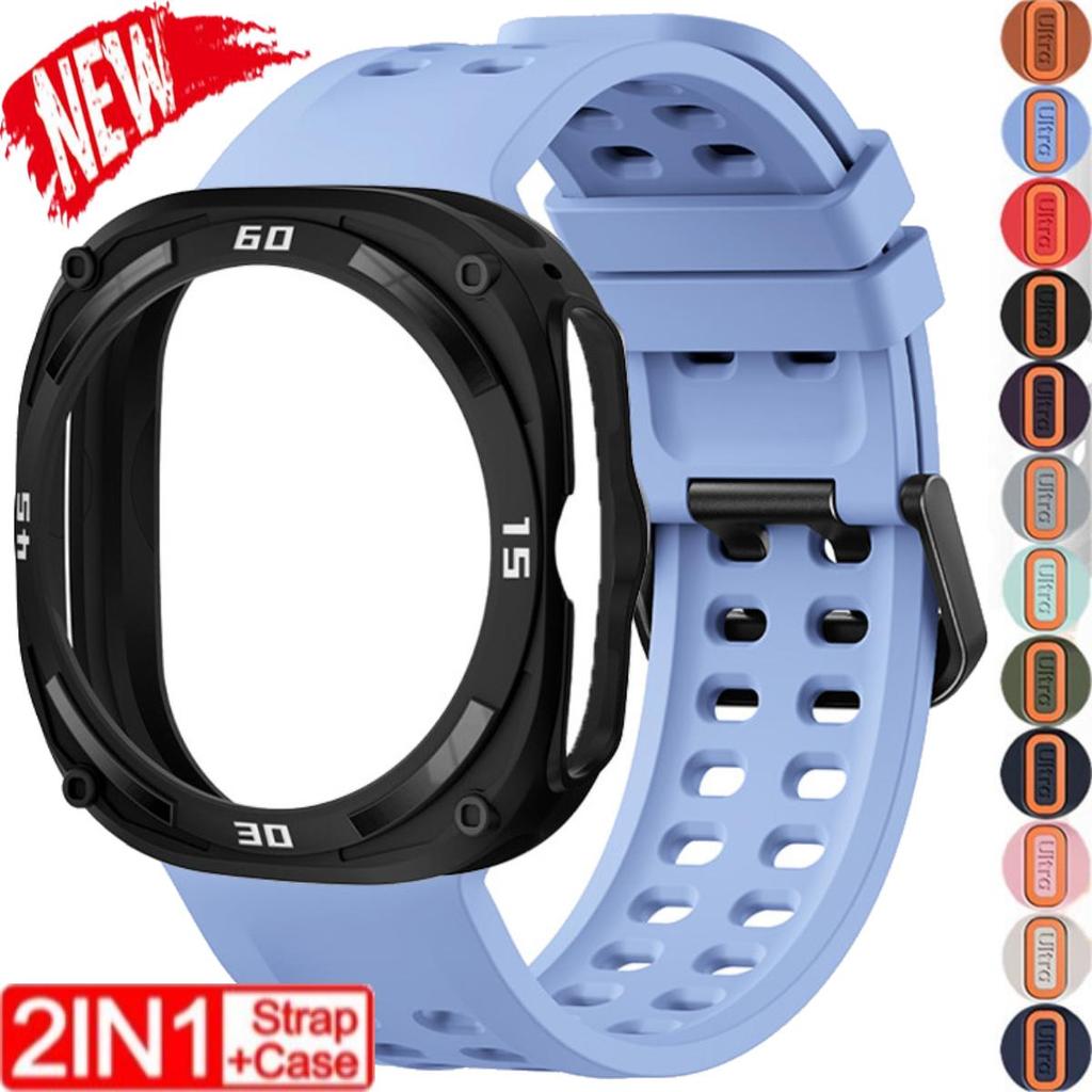Capa 2 Em 1 + Alça Para Samsung Galaxy Watch Ultra2 (2026) 47mm TPU Oca Pulseira Esportiva De Silicone Ultra 47mm 2026