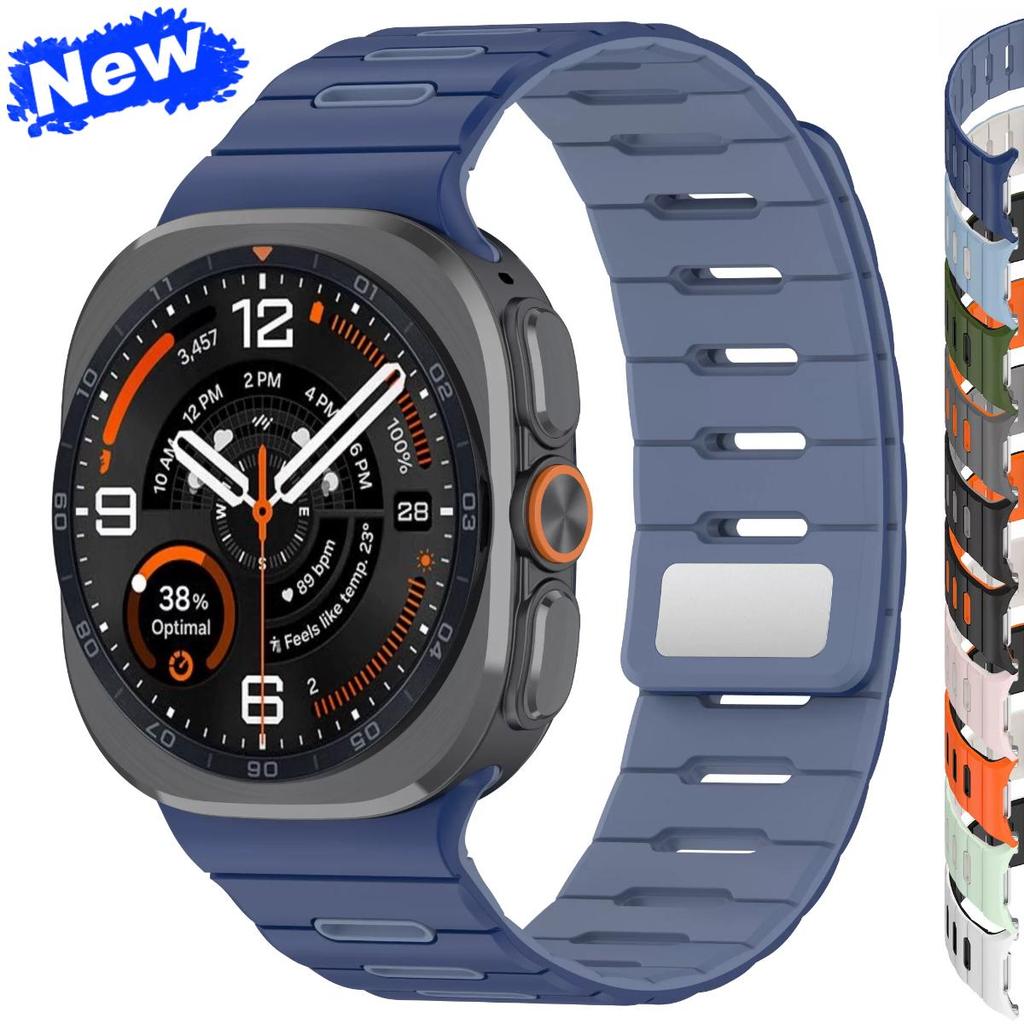 Pulseira De Silicone Magnética Para Samsung Galaxy Watch Ultra2 (2026) 47mm Esportiva Ultra 2025 47mmpulseira