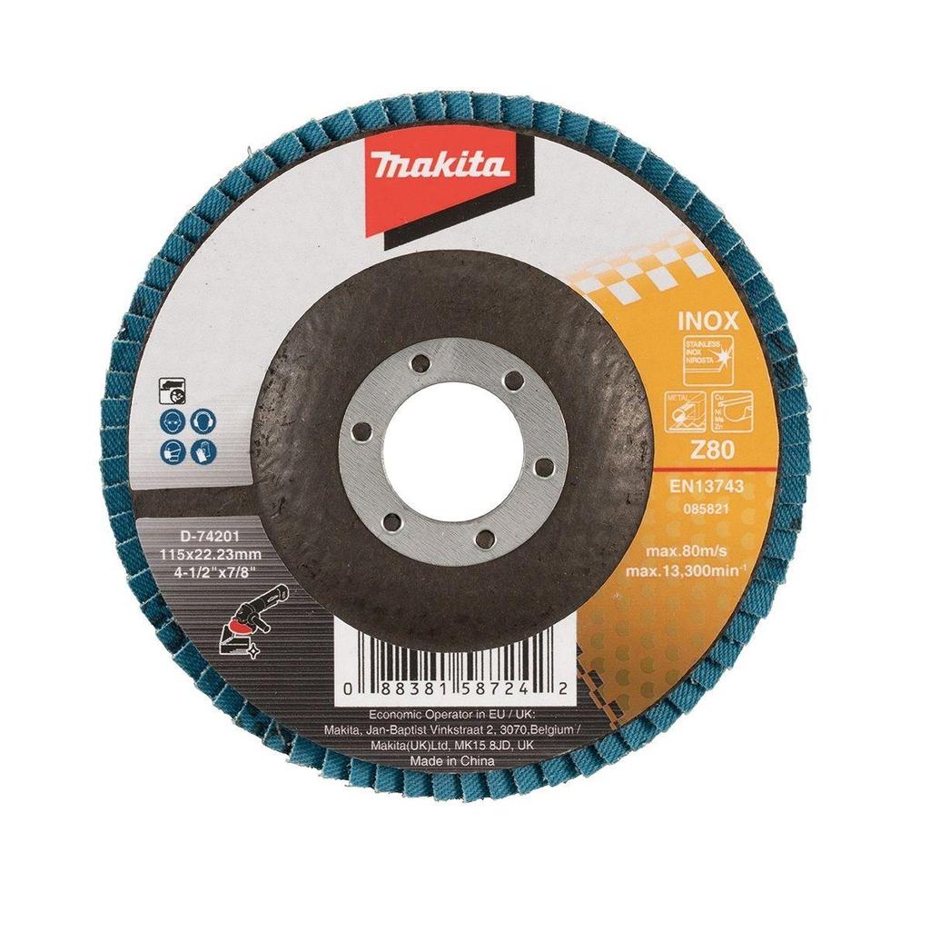 Flap Disco 115 mm Fibra de Vidro #Z80 Makita