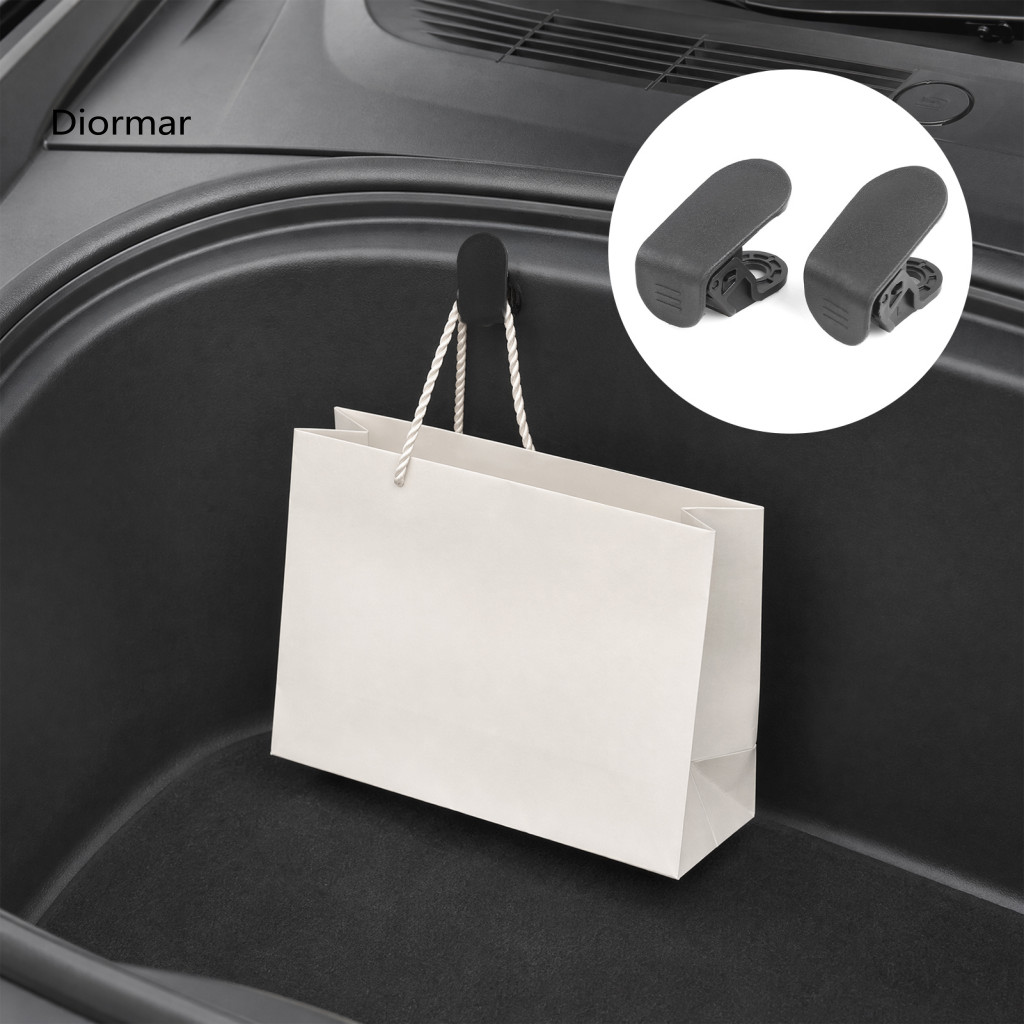 Model 3 Front Trunk Hook Installation 1 Pair Foldable Hooks for Tesla – Strong Load-bearing Hidden Grocery Bag Holders