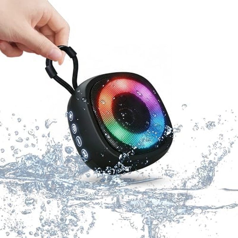 Mini Alto-Falante Bluetooth Com Luzes RGB , Sem Fio Pequeno Portátil Graves Profundos Compacto 5.4 Para Viagens , Mesa ,