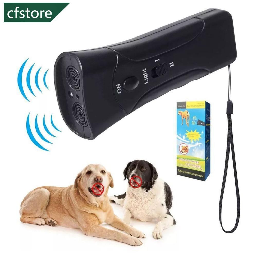 CFSTORE 2 Em 1 Dispositivo Antilatido Portátil LED Ultrassônico Cão De Estimação Repelente Controle Treinamento Treinado