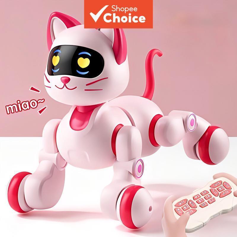 Castela LED Robot Cat Interativo RC Robotic Pet Com Controle De Gestos Sensores Inteligentes 360 Move Light Show Present