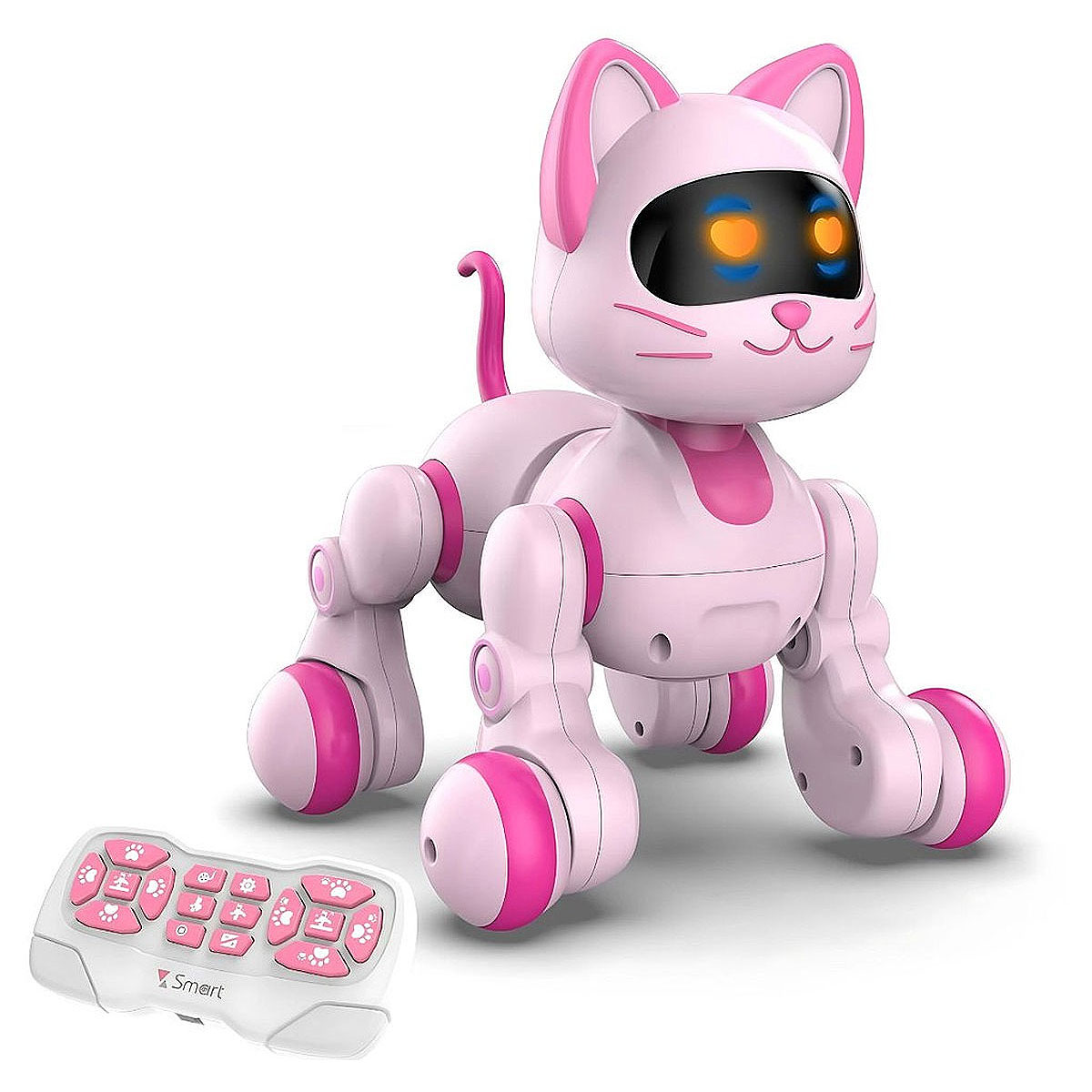 Gato Robô Inteligente, Gato Robô de Controle Remoto Programável, Gato Robô Acrobático, Gato Pet Educacional com Voz,