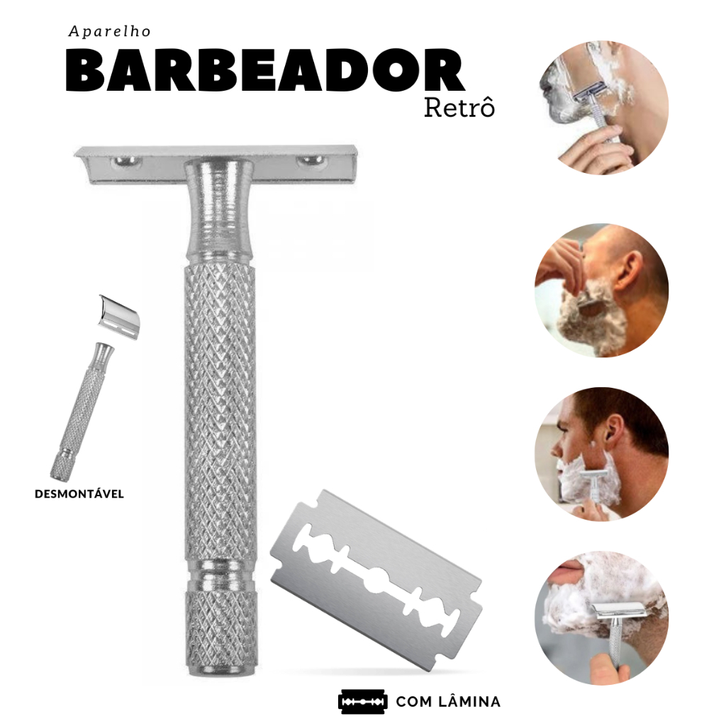 Aparelho de Barbear Metal Com Lâmina