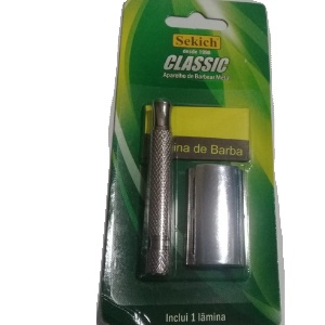 Aparelho De Barbear Retro Antigo + lâmina / Aparelho Barbear Clássico,barbeador retrô metalnavalha de barbear