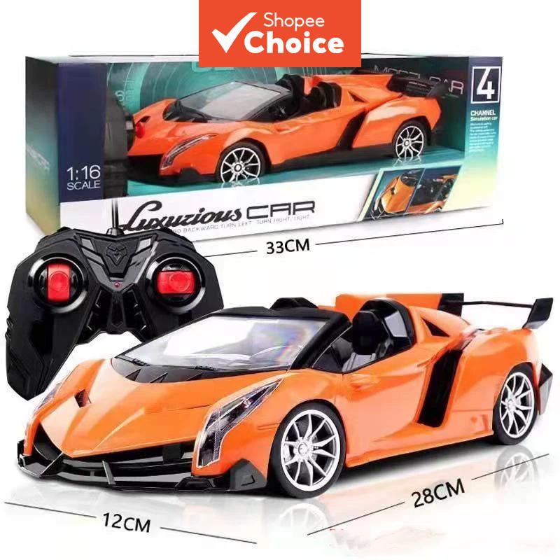 Carro De Controle Remoto Lamborghini Ferrari Camaro Com Luzes LED-Corrida De Brinquedo Presente Para Meninos Crianças An