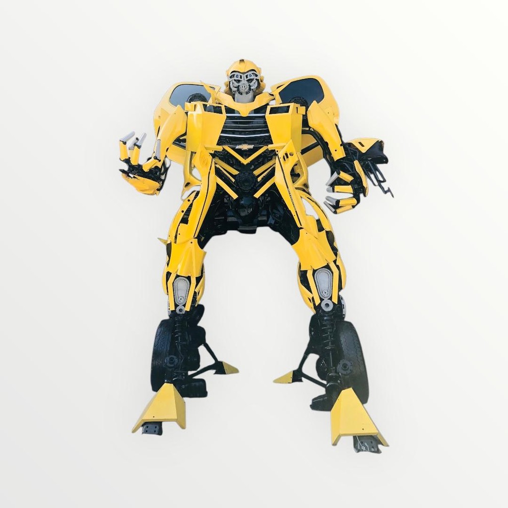 Carrinho Camaro GRANDE Transformers Brinquedo Vira Robô Luz Som Bate Volta