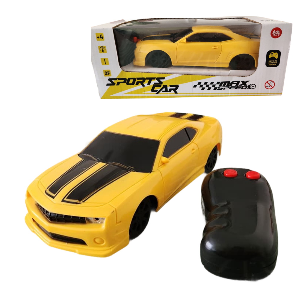 Carrinho De Controle Remoto Camaro Amarelo Super Esportivo Brinquedo Infantil Presente Menino Ark Toys