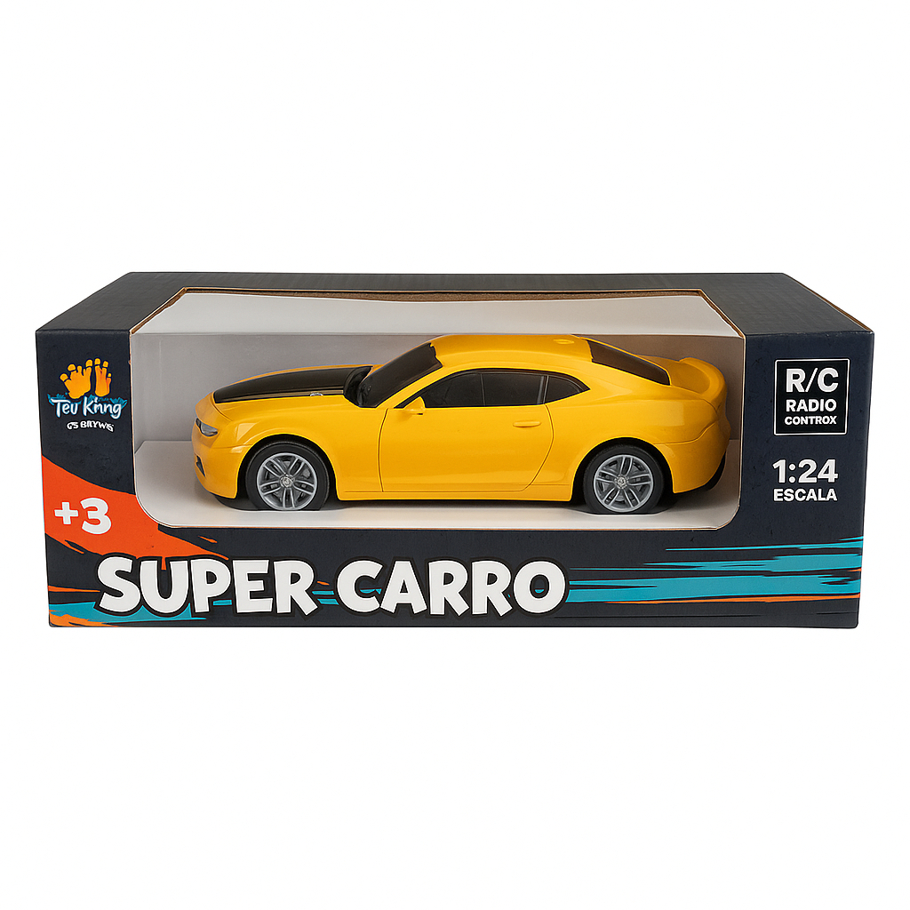 Super Carro de Controle Remoto Esportivo – Modelos Camaro, Esportivo Verde e Conversível Vermelho