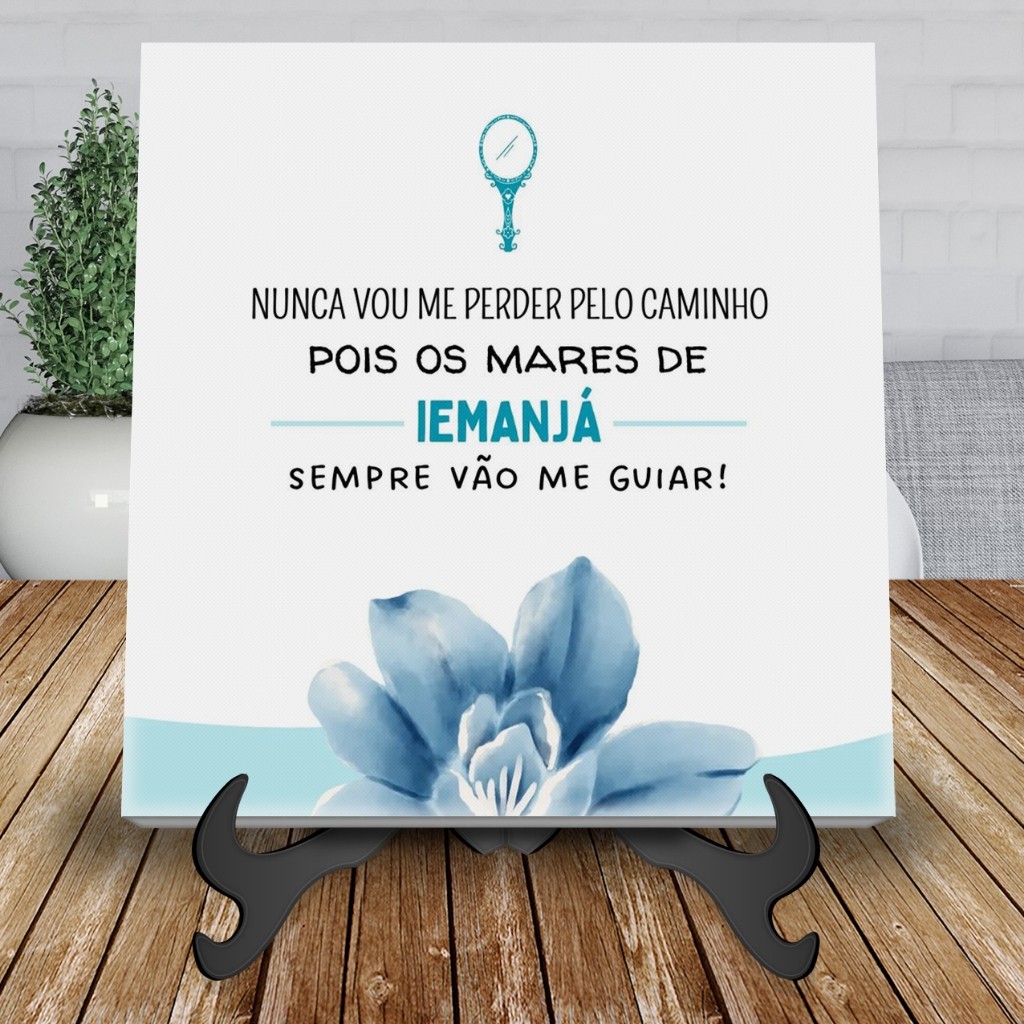 Azulejo Decorativo Iemanjá Orixás Frase Meu Ori