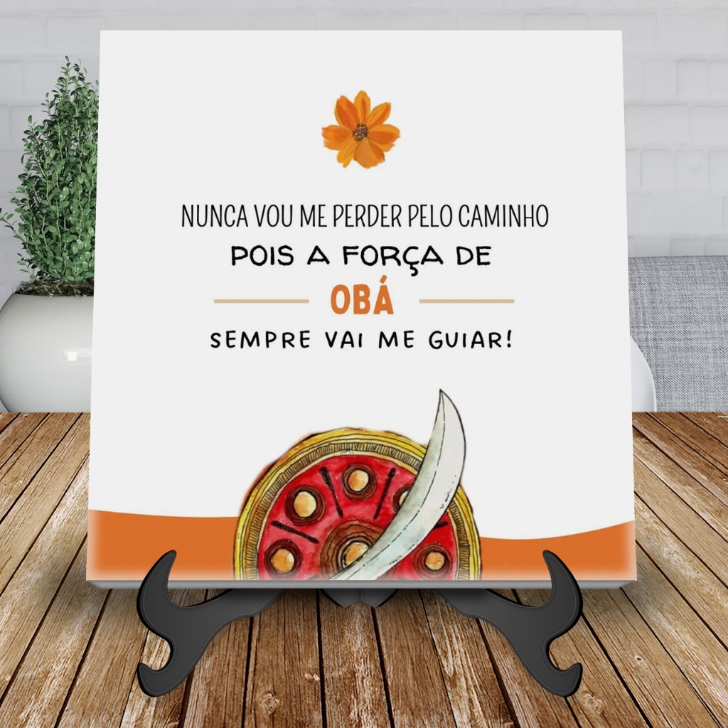 Azulejo Decorativo Obá Orixás Frase Meu Ori