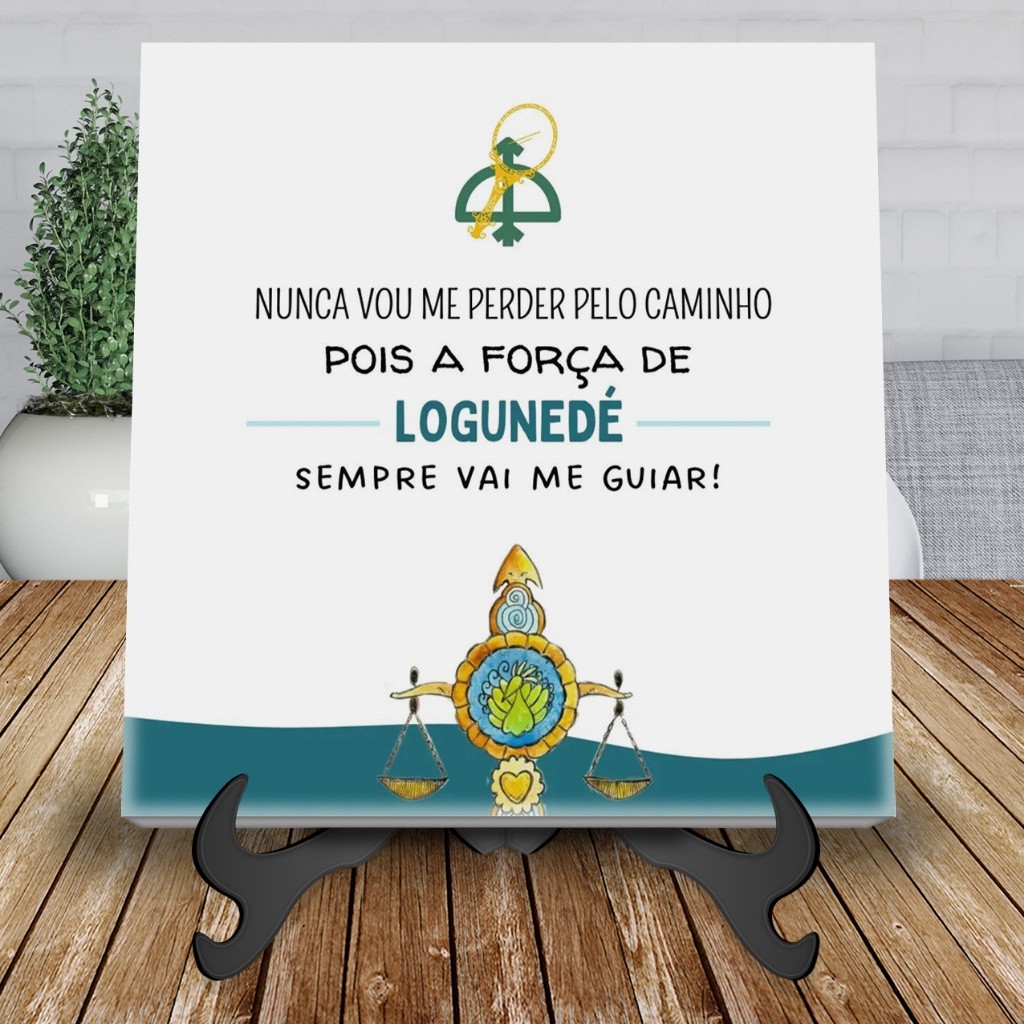 Azulejo Decorativo Logun Ede Orixás Frase Meu Ori