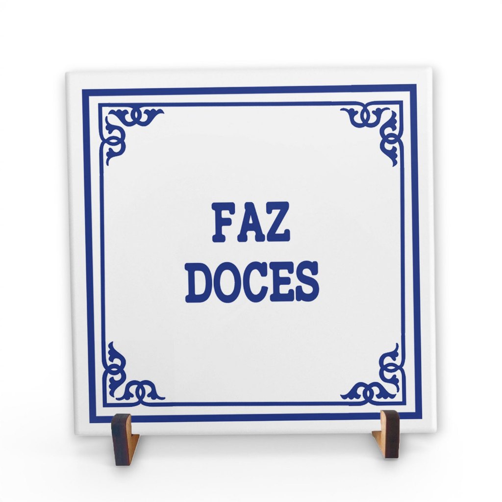 Azulejo Decorativo com a Frase 