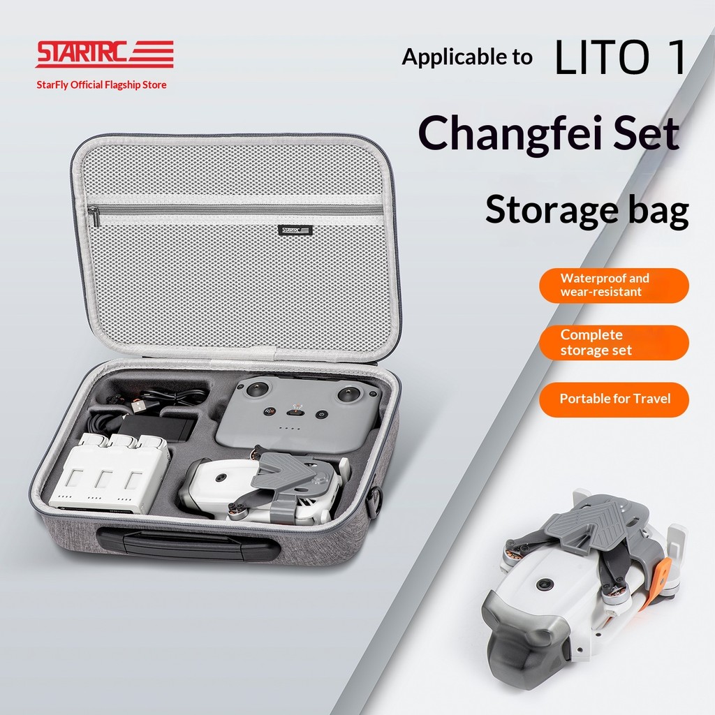 STARTRC STARTRC Adequado para DJI Lito1 Conjunto Bolsa de armazenamento Cross-body portátil Nylon Hard Shell Bolsa prote