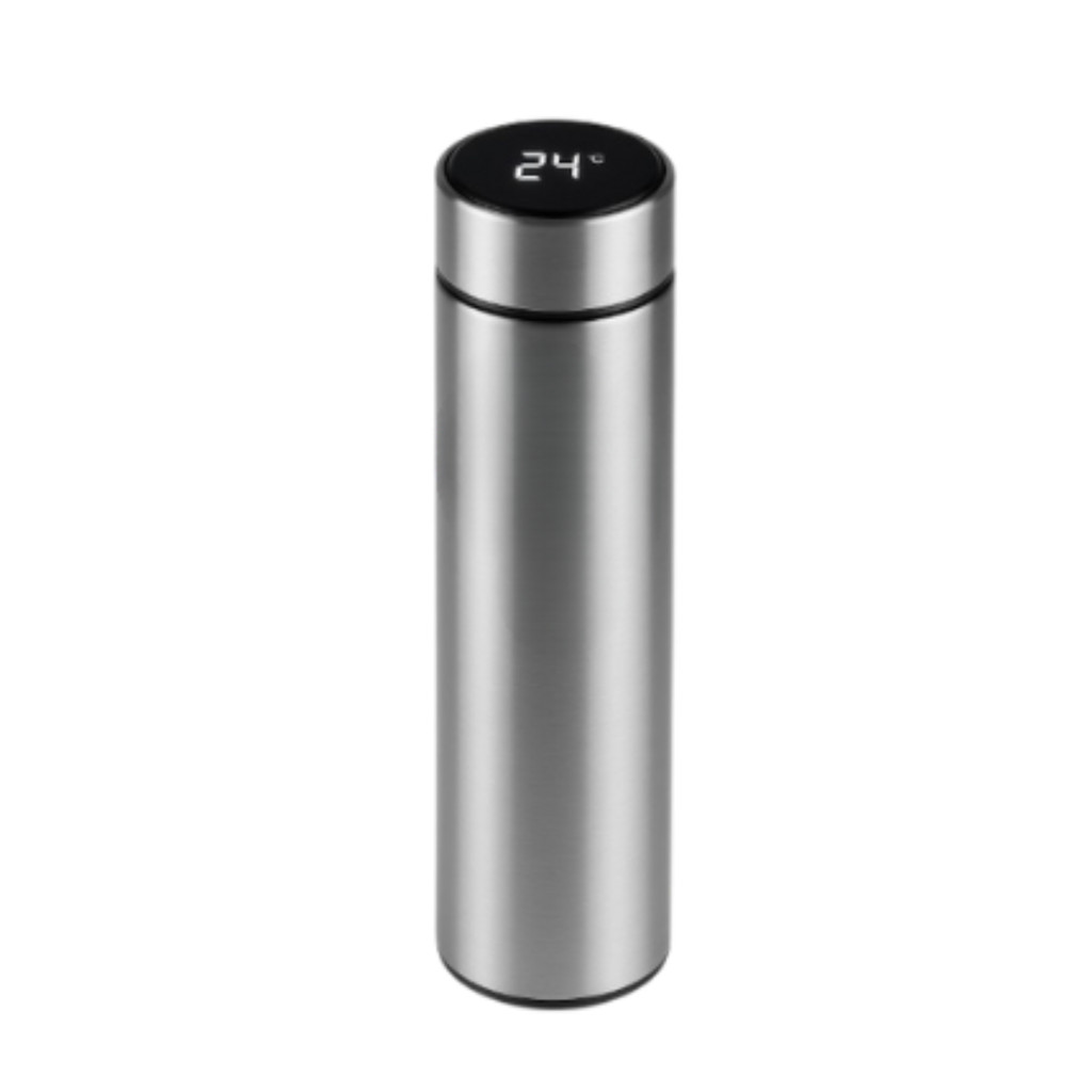 Normal - Garrafa Térmica com LED e Termômetro (500ml) - Prata