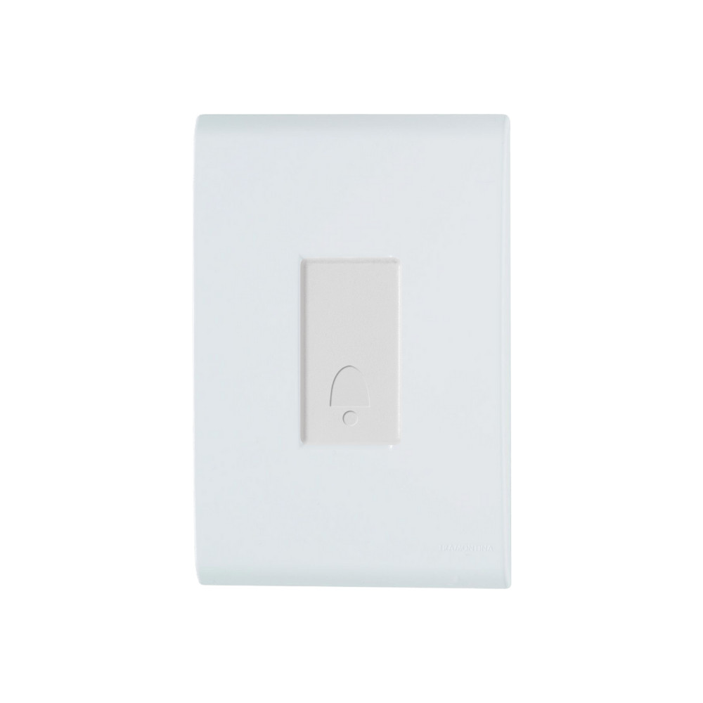 Pulsador Campainha Placa 4x2 1 Posto Vertical Tramontina