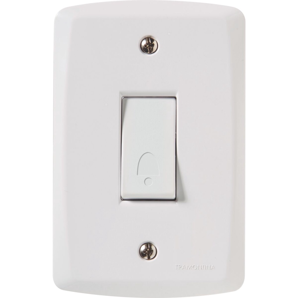 Conjunto 4x2 Interruptor Campainha 10A - Tramontina Lux