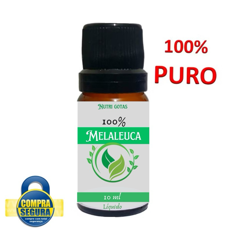1 Óleo Essencial de Melaleuca ( nutri gotas) - 100% Puro - Frasco vidro com gotejador