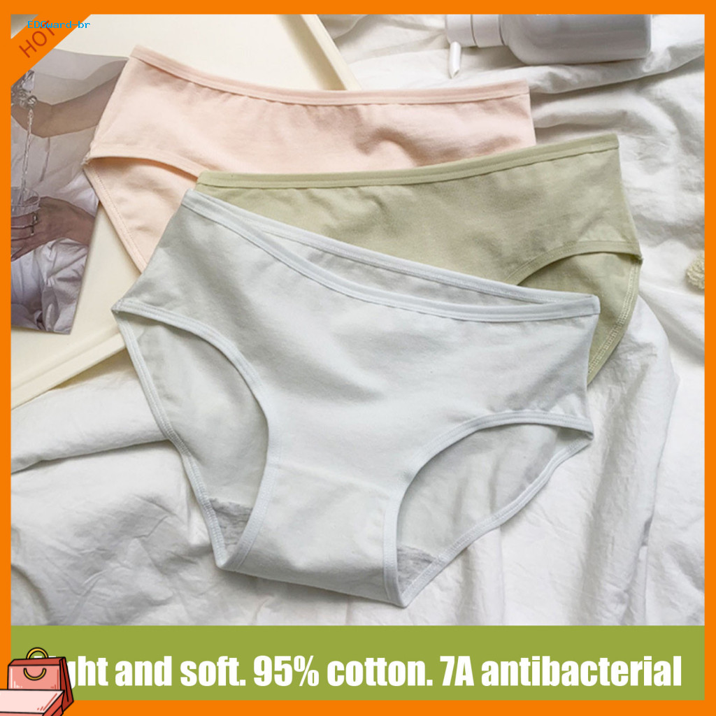 Women's Underwear Tight Fit for Women Women’s Cotton Mid Waist Full Coverage Stretch Briefs Soft Breathable Hipster Pa
