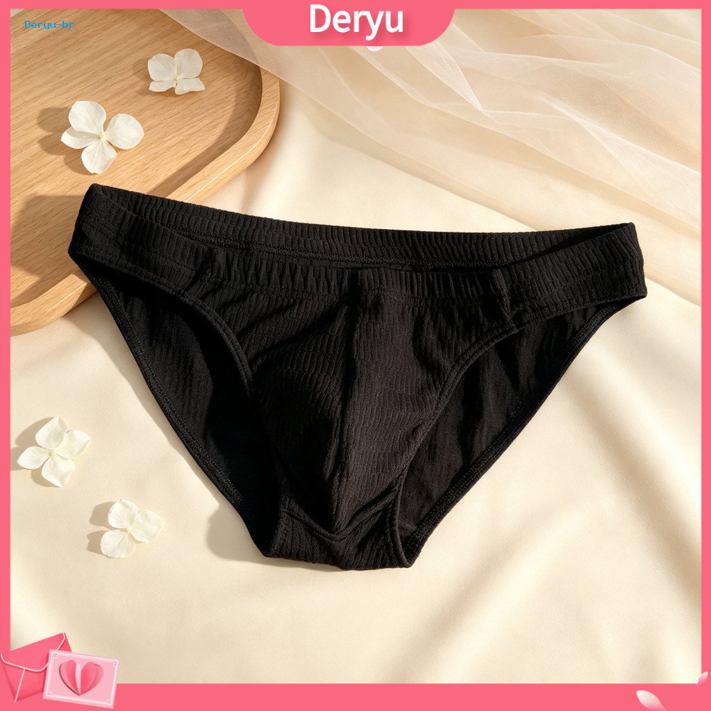 Comfortable Underwear Supportive Men’s Cotton – Breathable Moisture-wicking with Elastic Waistband Soft Solid Color