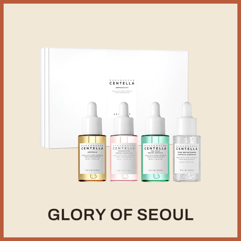 SKIN1004 Madagascar Centella KIT (Tea-Trica Relief Ampoule + Madagascar Centella Asiatica Ampoule + Tone Brightening Capsule Ampoule + Poremizing Fresh)