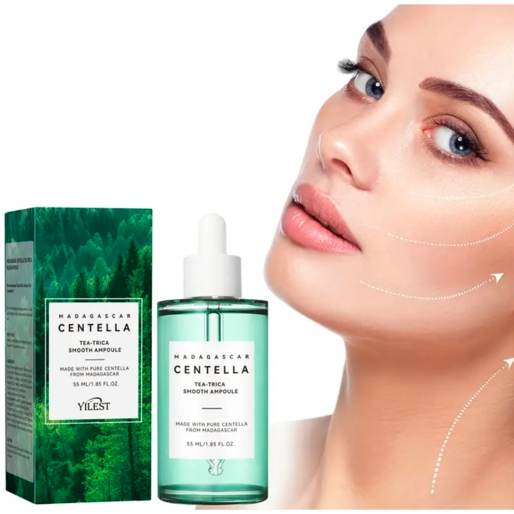 Sérum Madagascar Centella marca Yilest Chinês Tea-trica Smooth Ampoule Rosto